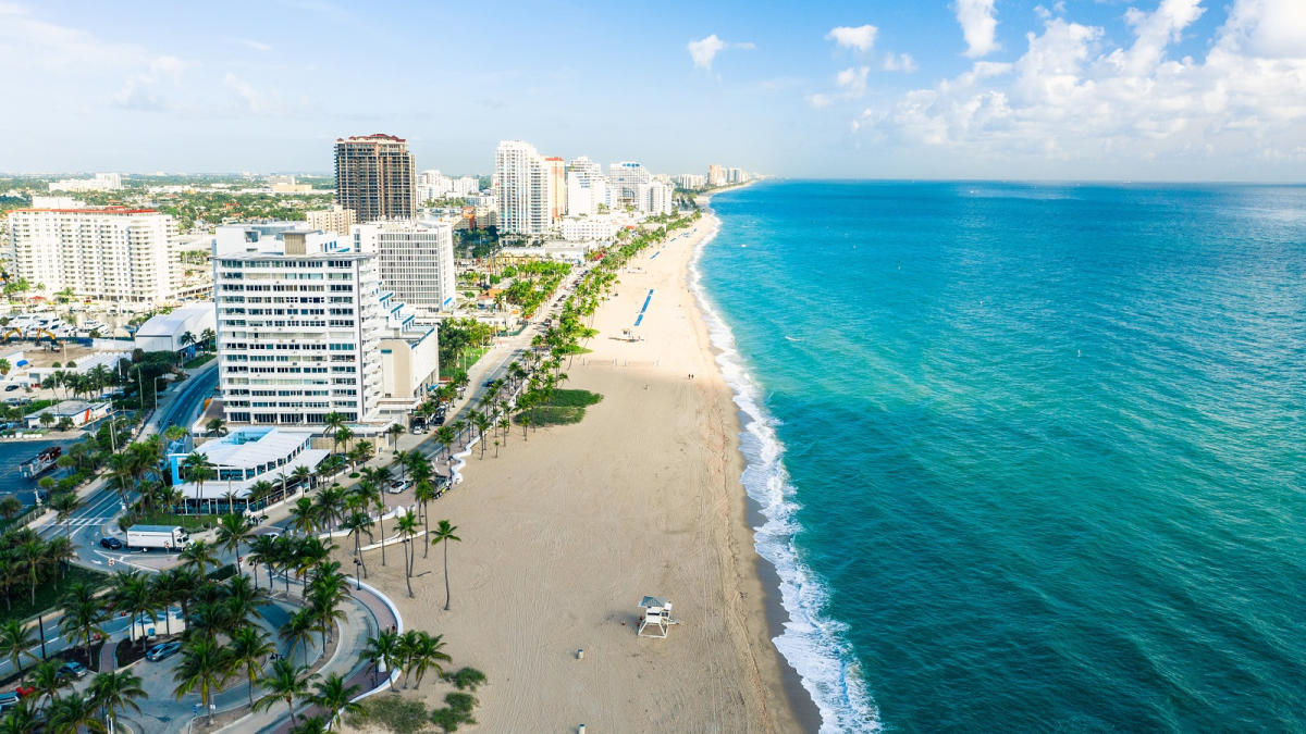 Aerial view of Fort Lauderdale Beach