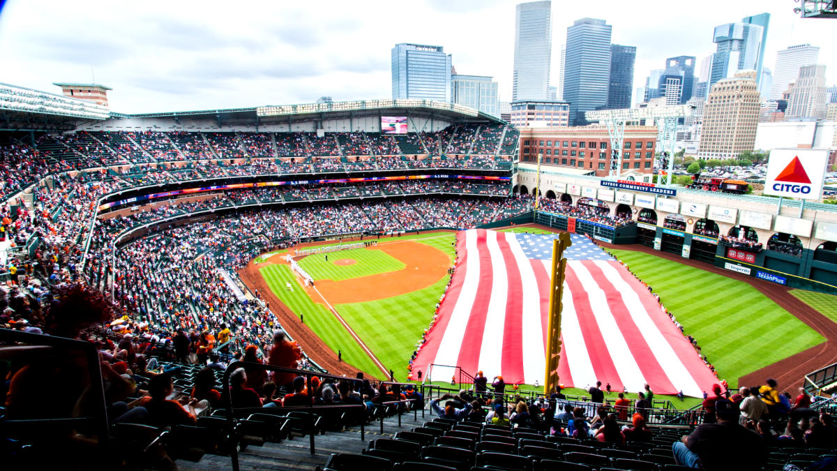 Minute Maid Park with Flag