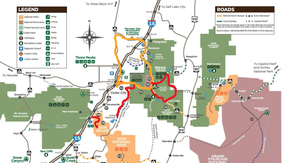 Fall Color Driving Map