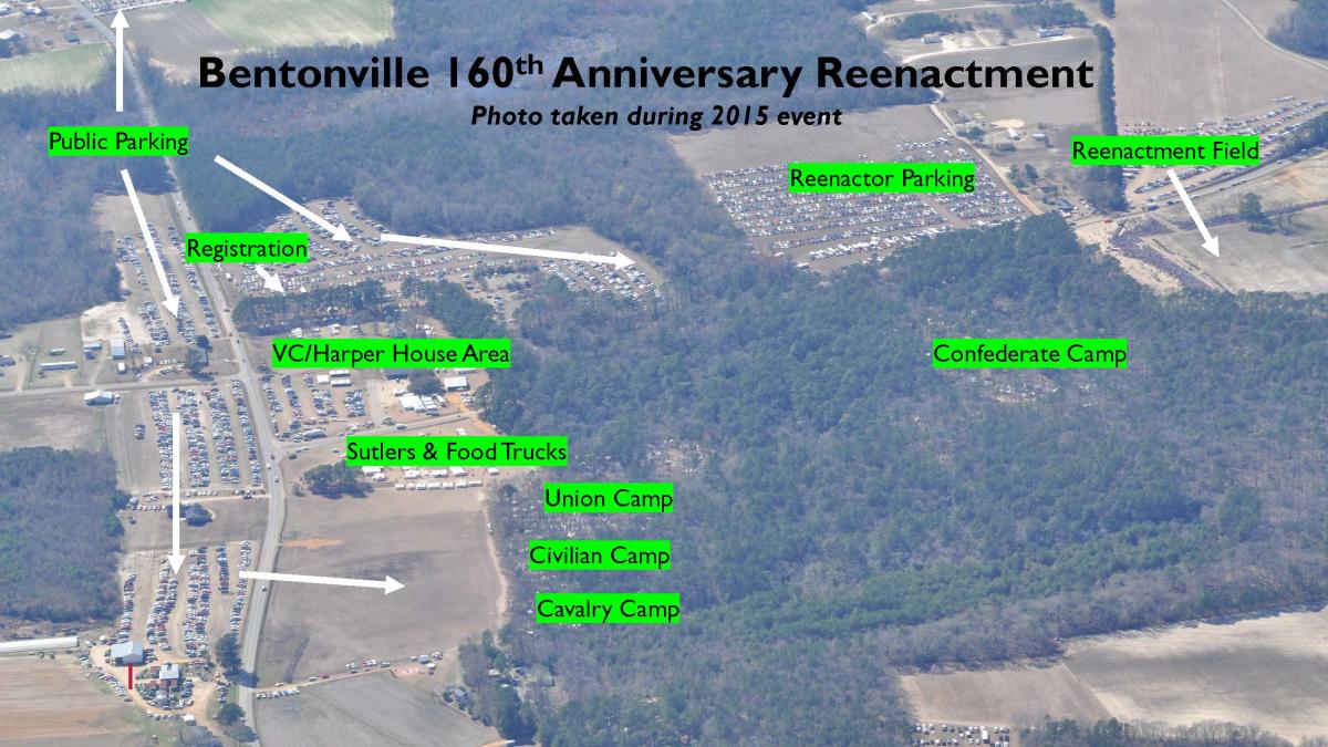 160th Bentonville Reenactment Overview Event Map