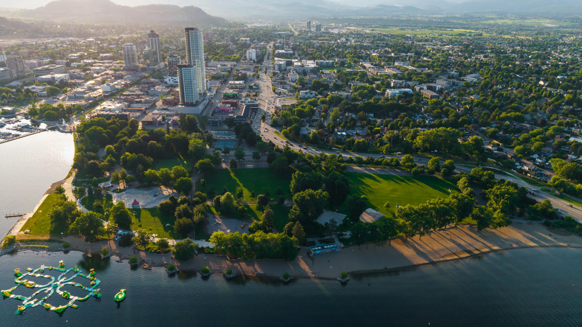 Downtown_Kelowna_During_Summer_Aerial_15_
