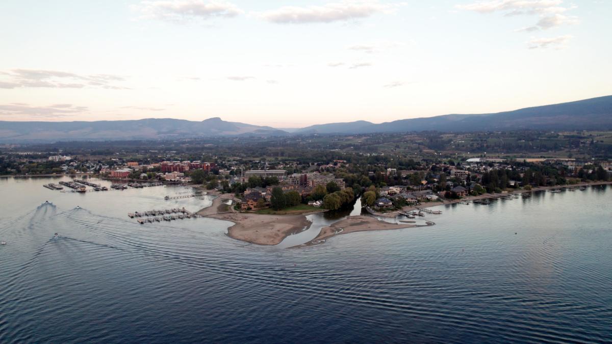 Mouth of Mission Creek at Okanagan Lake