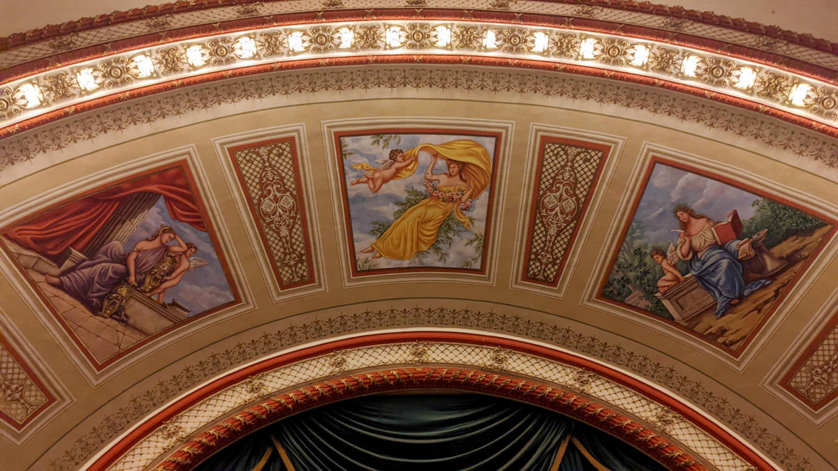 Paintings above the Calumet Theatre Stage