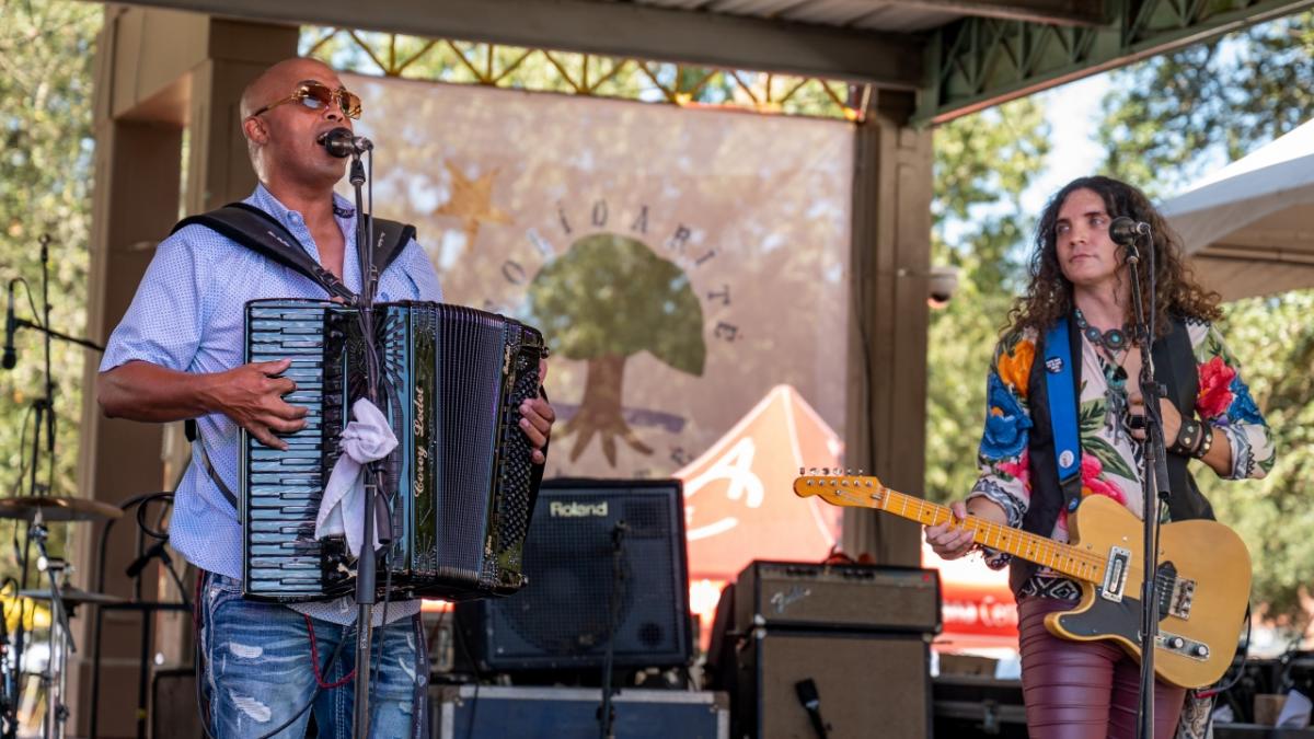 Corey Ledet and Julian Primeaux at Festivals Acadiens et Créoles