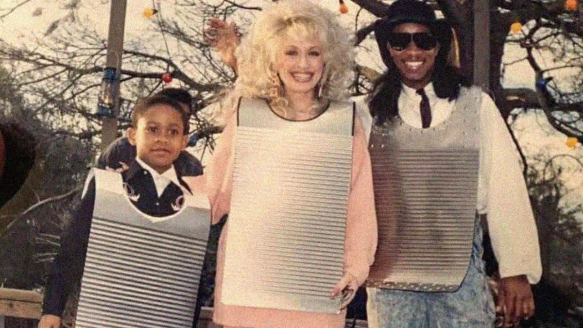 Young Dwayne Dopsie with Dolly Parton and Brother Rockin' Dopsie Jr.