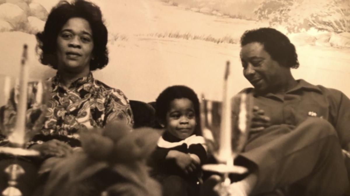 Dwayne Dopsie with Mom and Dad, Rockin' Dopsie Sr.