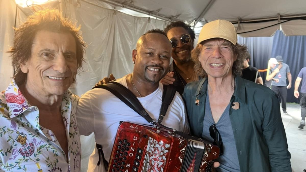 Dwayne Dopsie & Rolling Stones — Mick Jagger, Ronnie Woods, and Ronnie Woods
