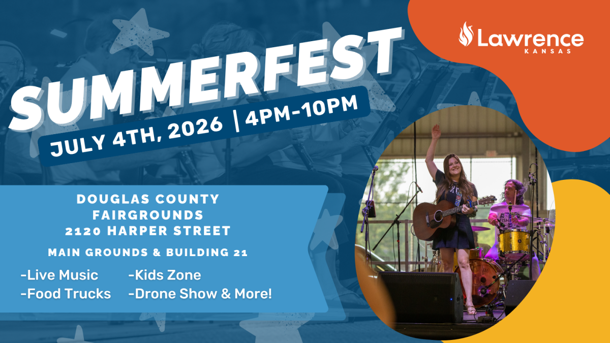 Lawrence, KS Summerfest Happening July 4, 2026 at Douglas County Fairgrounds
