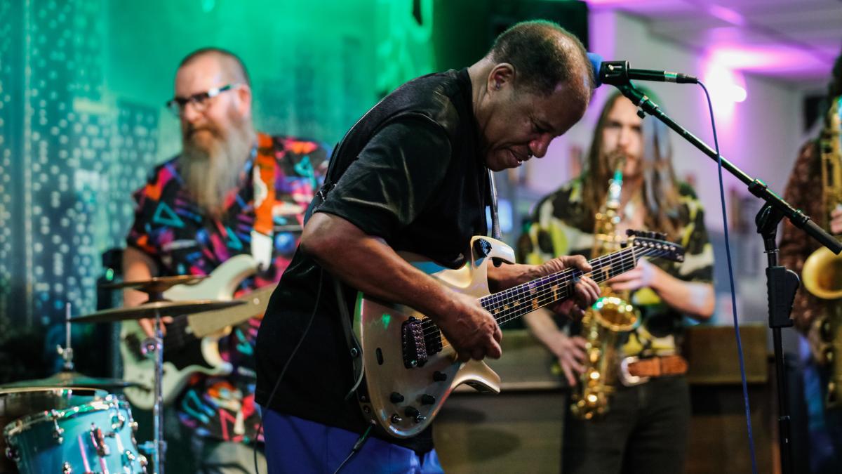Live music performance at Tee Dee's Lounge in Lexington, Kentucky.