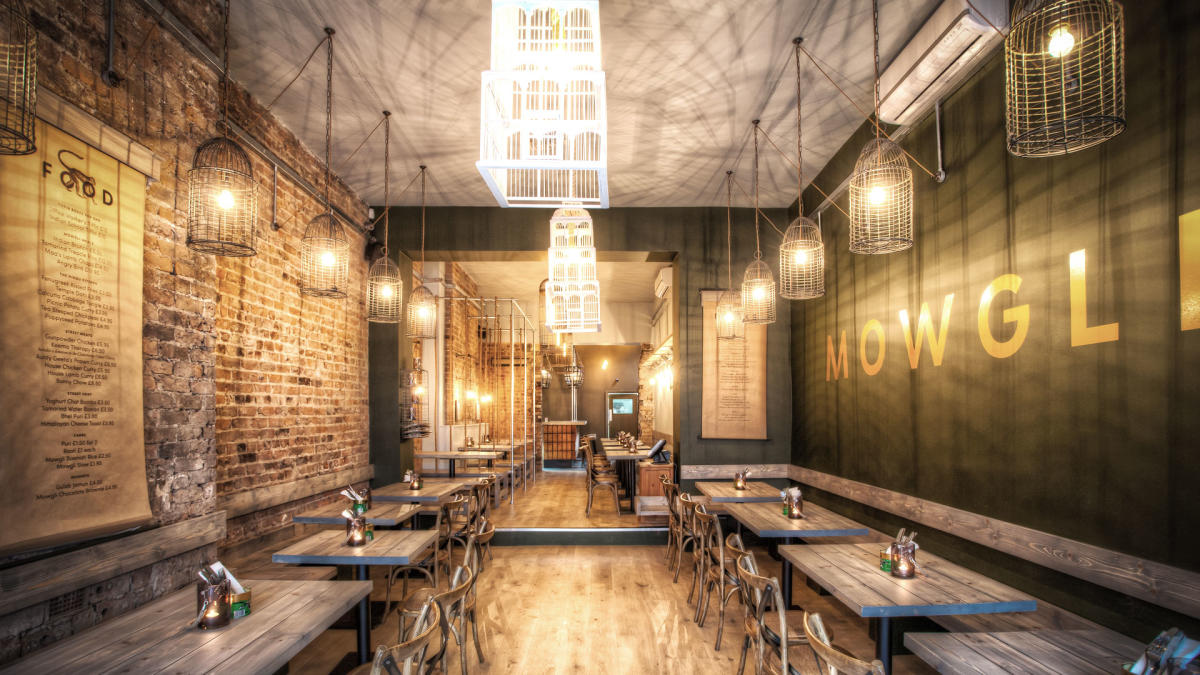 Inside Mowgli restaurant on Bold Street