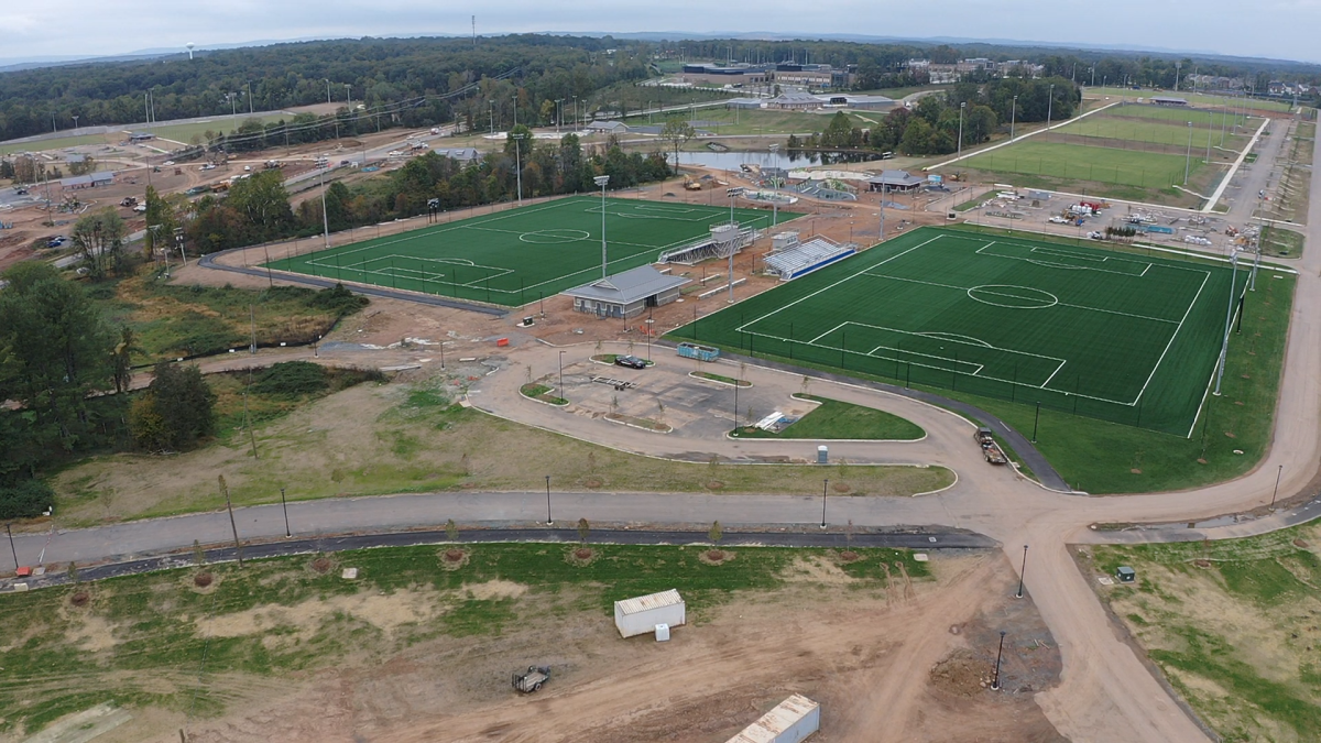 Aerial view of the Hal & Berni Hanson Park