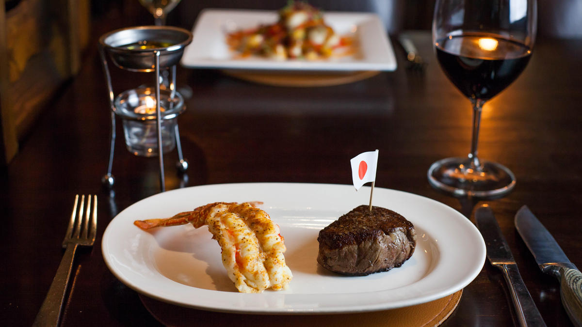 surf and turf on a plate