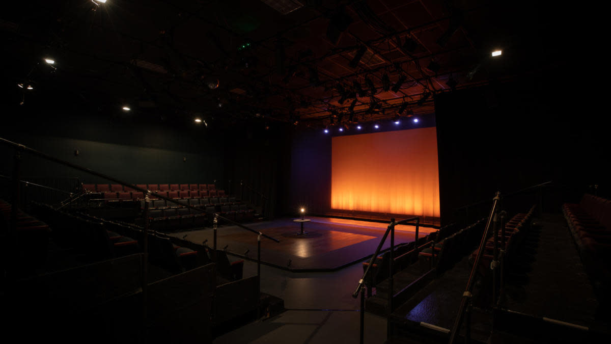 Interior shot of a stage at Next Act Theatre