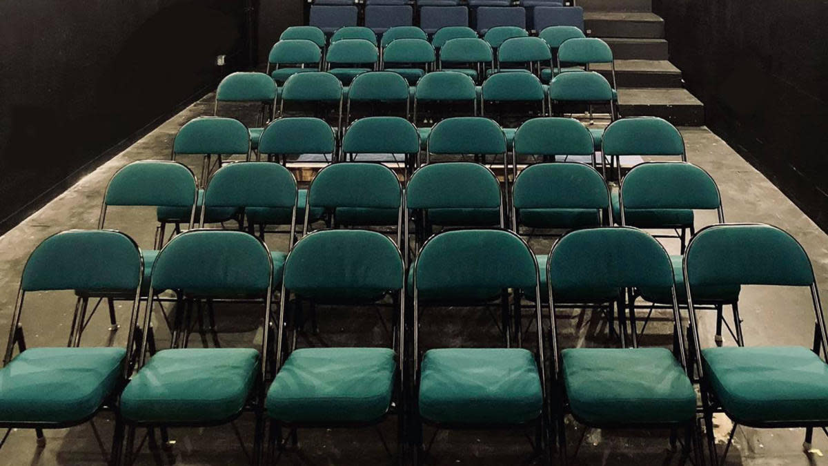 Several rows of chairs inside of Sunstone Studios