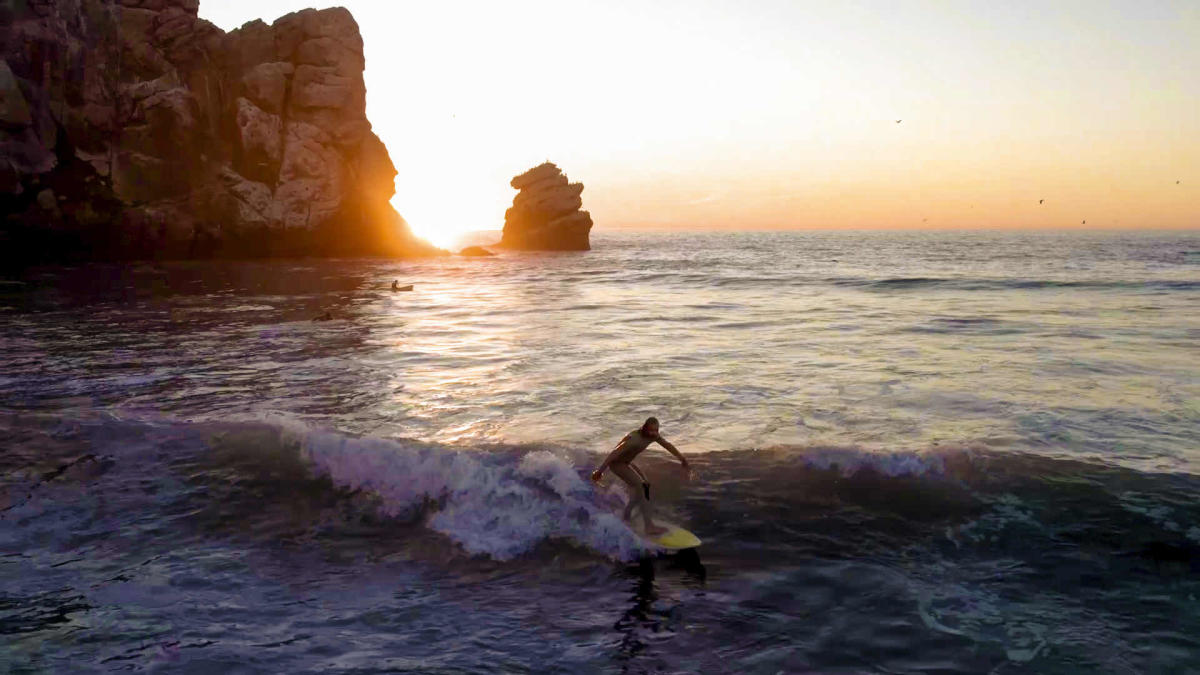 Surfing Morro Bay