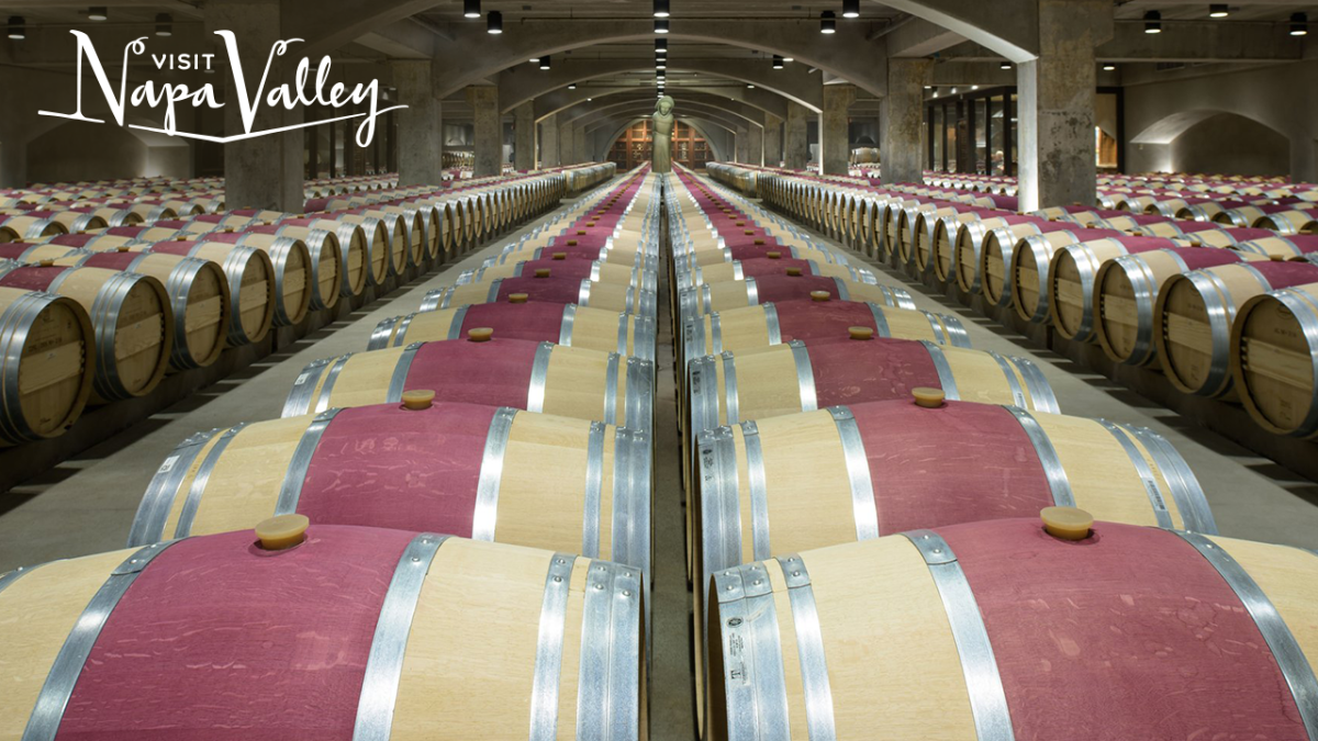 Napa Valley Zoom Background Wine Barrel Room