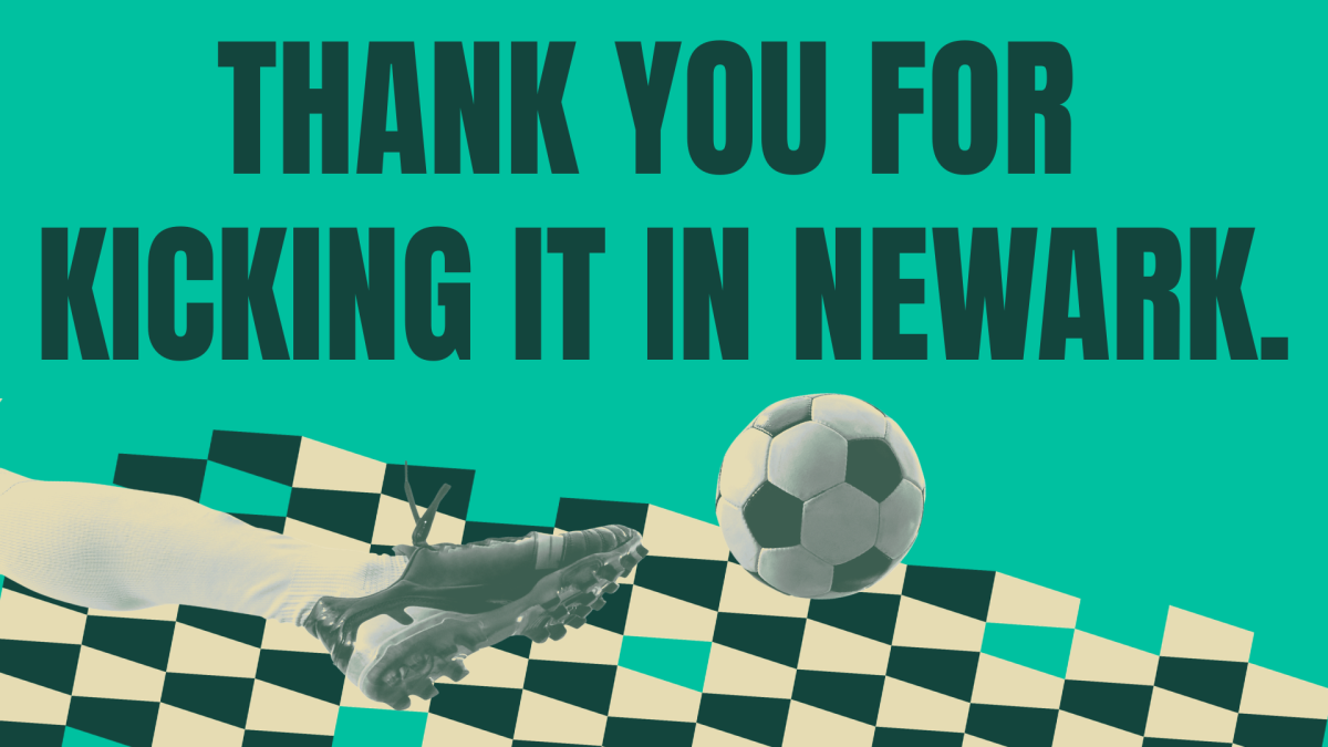Message says: Thank you For Kicking It in Newark