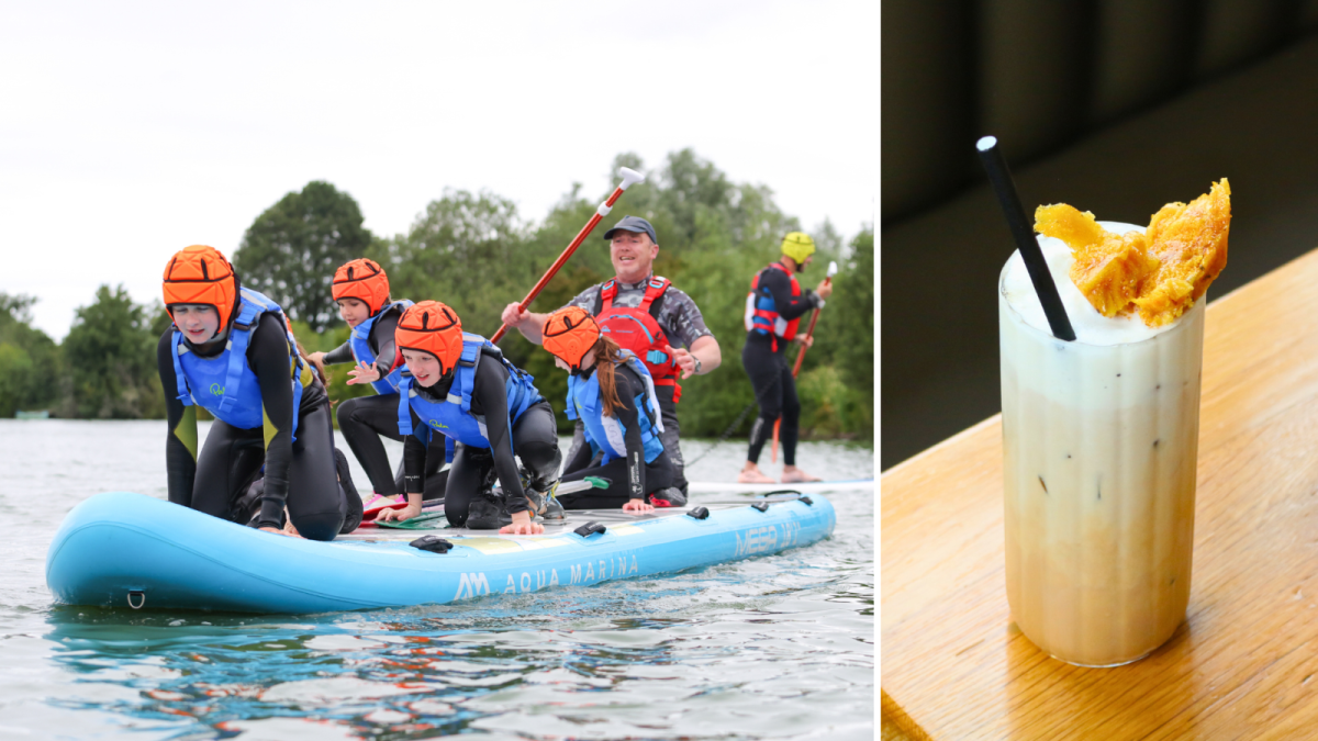 Kids enjoy paddle boarding at South Lake Watersports Centre and some food from Blend & Batch