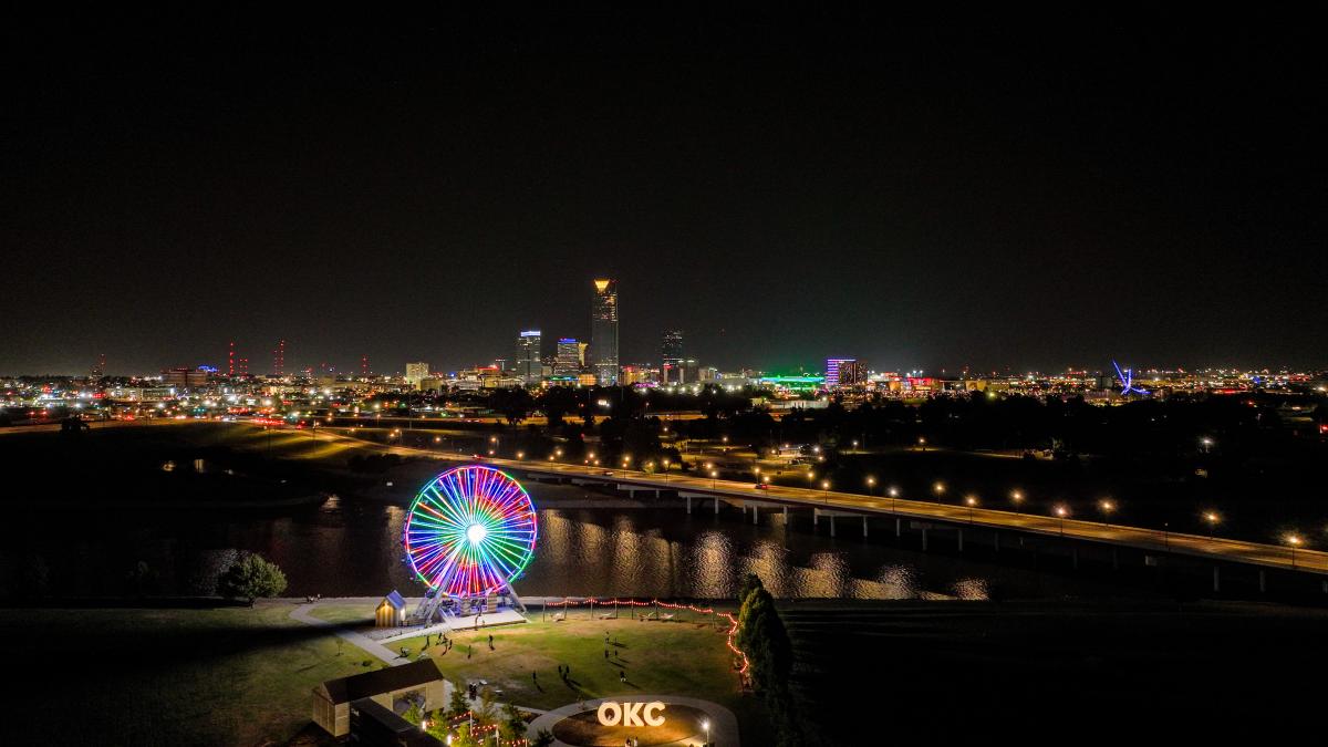 Skyline of Wheeler District and Downtown OKC