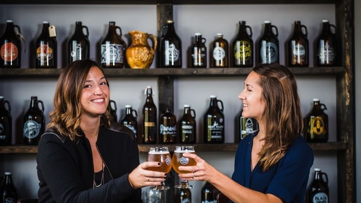 Cheering at Upper Thammes Brewery