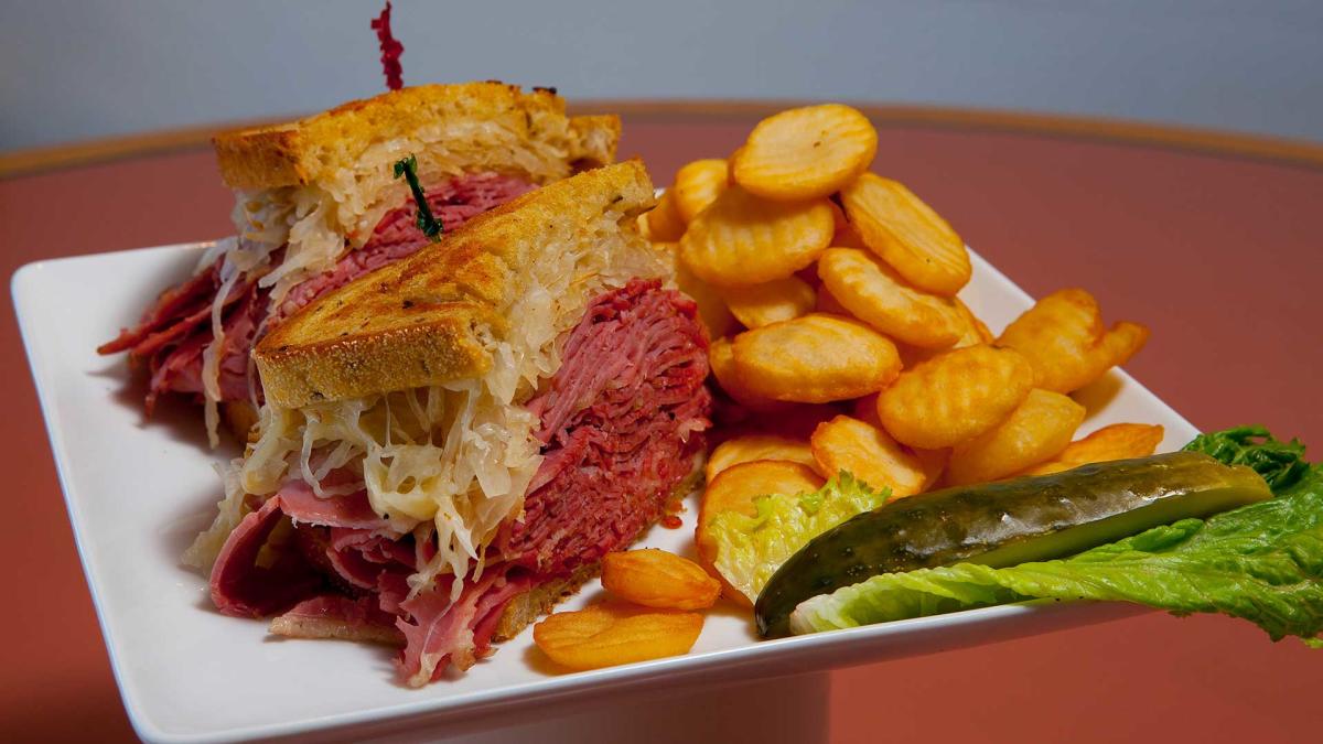 sandwich month shermans deli corned beef reuben web