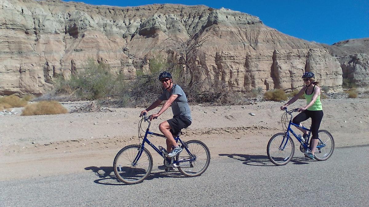 people riding bikes