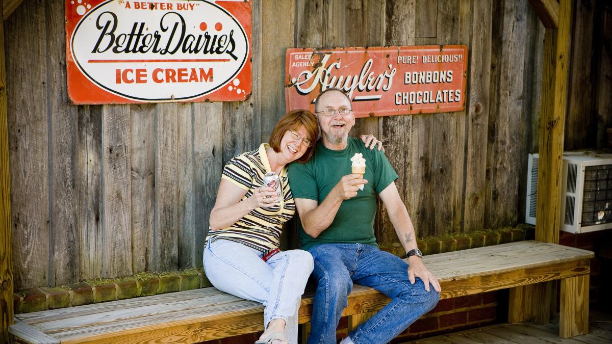 Couple enjoying Gold Hill