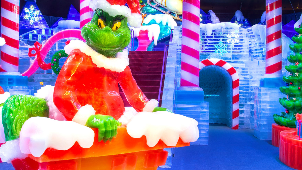 Christmas decorations featuring "How the Grinch Stole Christmas" at JW Marriott Hill Country San Antonio