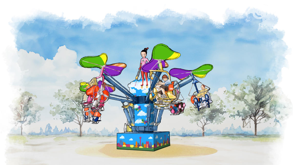 Rending of new sky ride at Morgan's Wonderland theme park