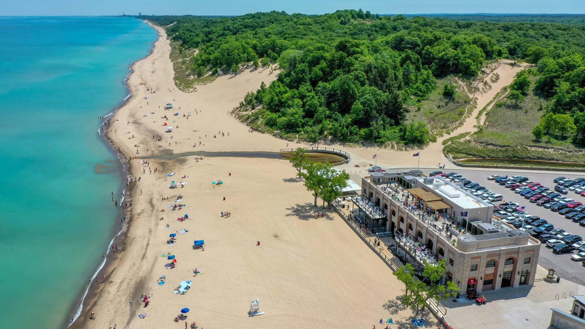 Indiana Dunes State Park aerial photo