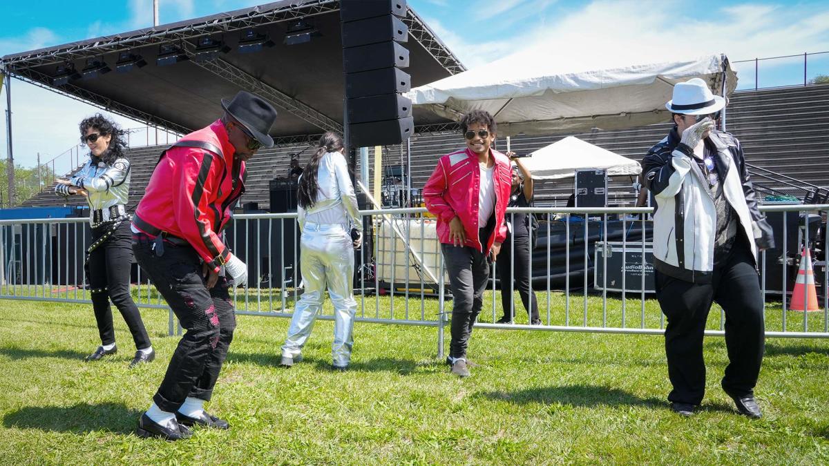 Michael Jackson impersonators at 2300 Jackson Street Block Party in Gary
