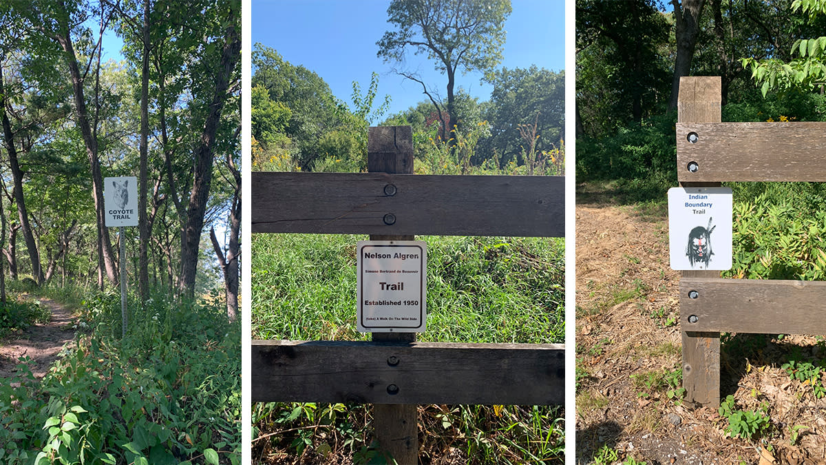 Decay Devils Preservation Ride Through Miller Beach - trail signs