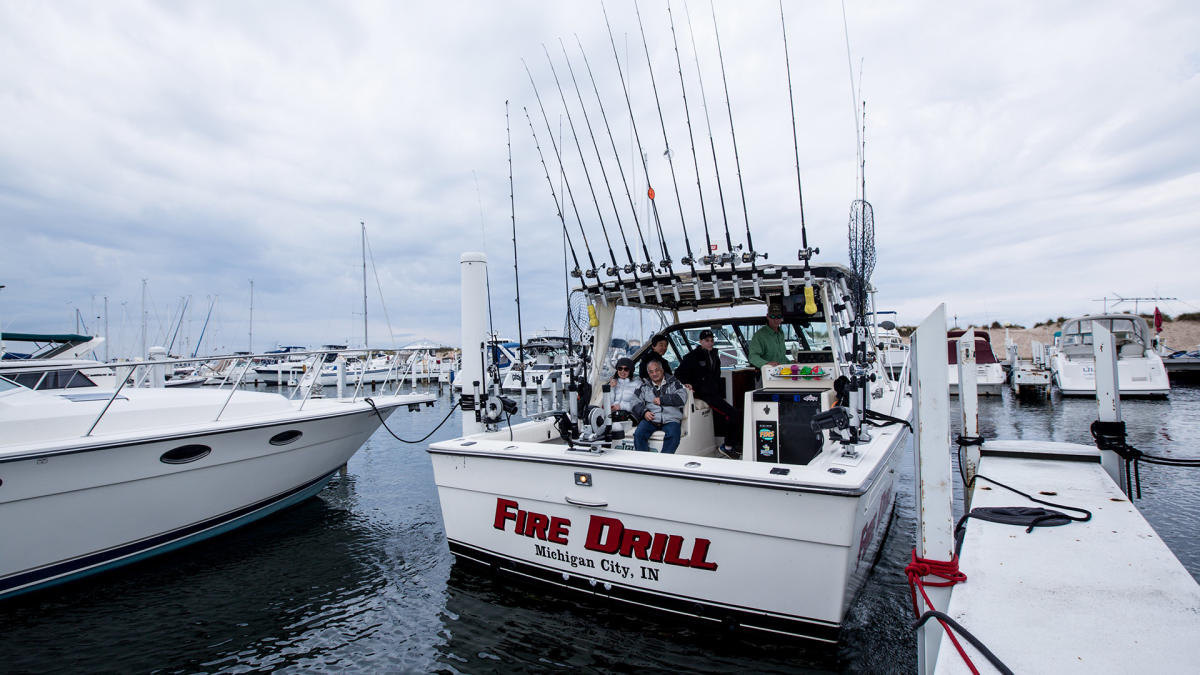 Fire Drill Lake Michigan Fishing Charter