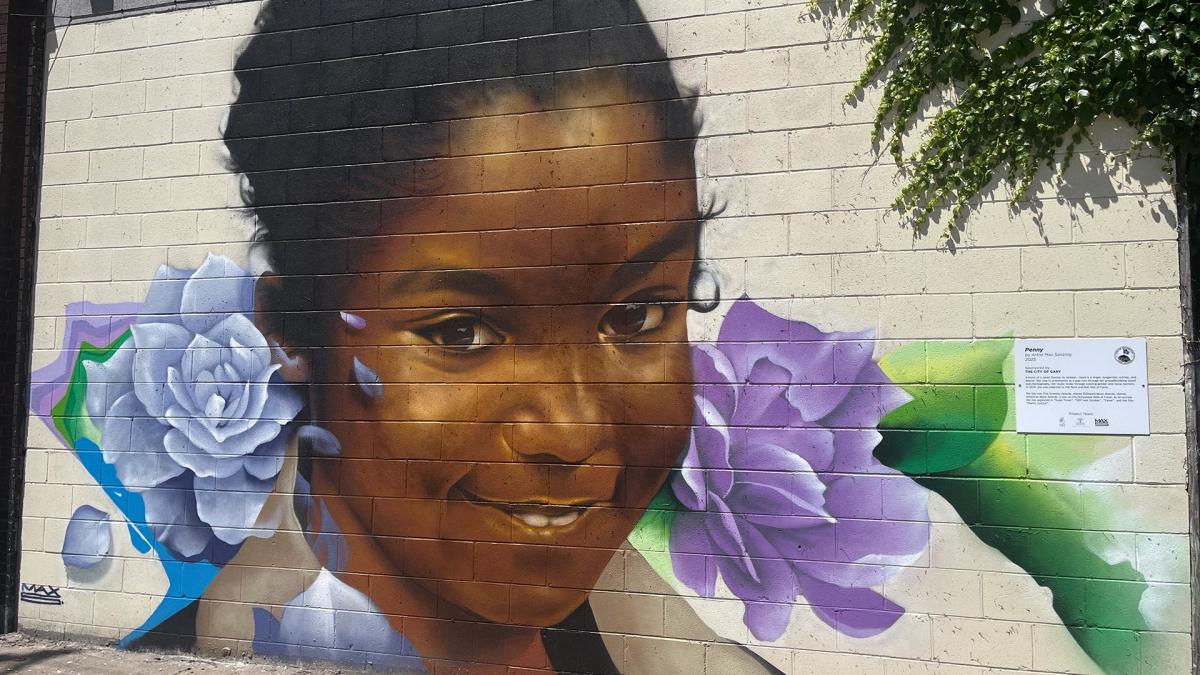 Janet Jackson mural in Gary