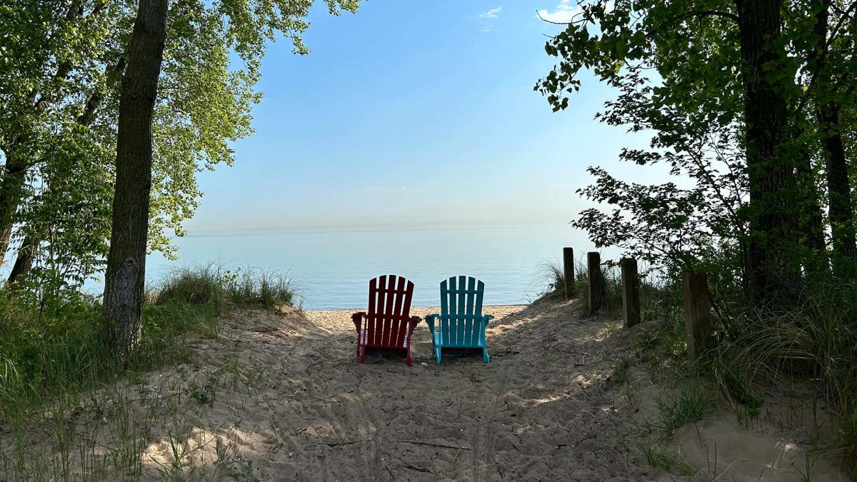 Adirondack chairs on the trail - Marianne Lee
