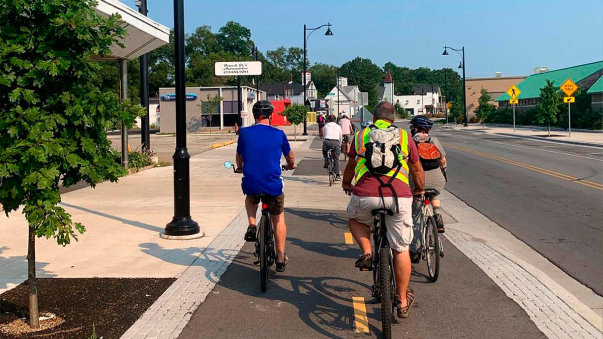 Miller bike riders in town