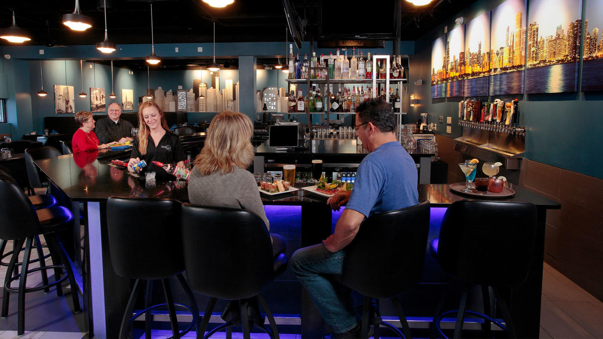 Couples at the bar at Patricks Grille Michigan City