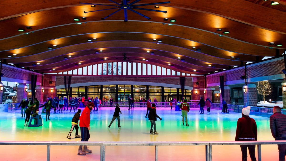 People On The Ice At Valparaiso Ice Skating