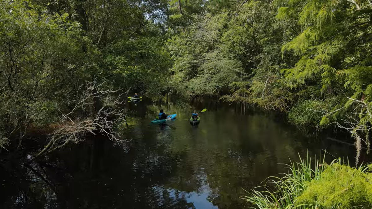 Kayaking Bayou Cane on a girlfriends' getaway with Jada Durden