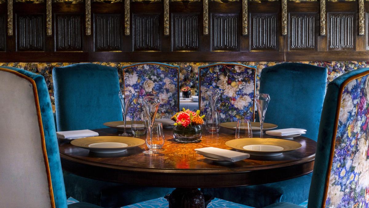 Michelin star dining at Latymer restaurant at Pennyhill Park Hotel, Baghot, Surrey