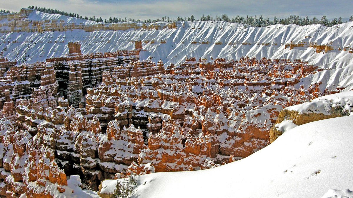 Silent City in the snow, Bryce Canyon