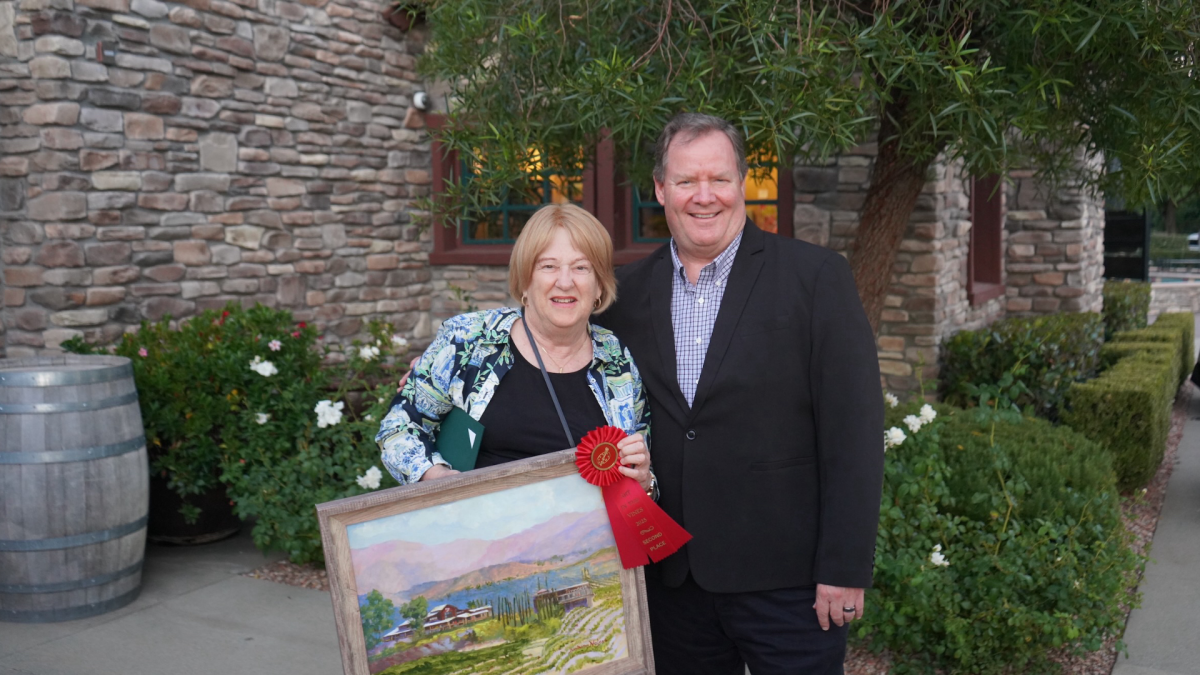 Barbara Nelson and Scott Wilson at Lorimar Vineyard for Art in the Vines