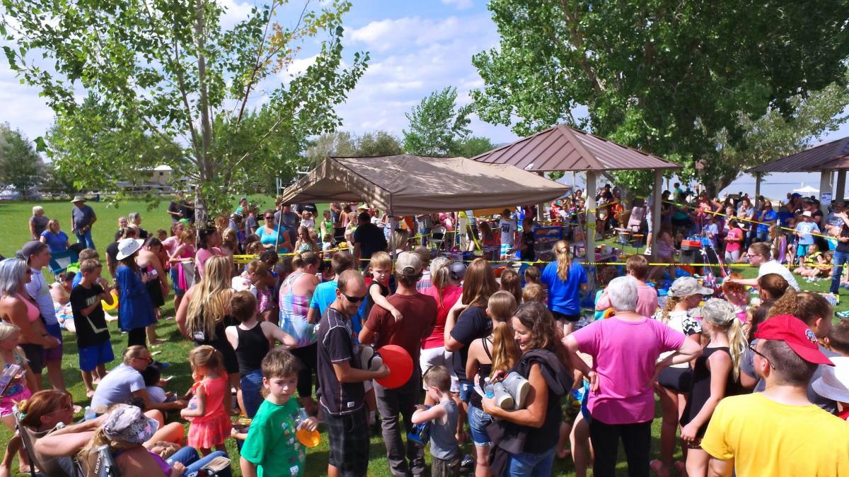 Large outdoor event and gathering crowd
