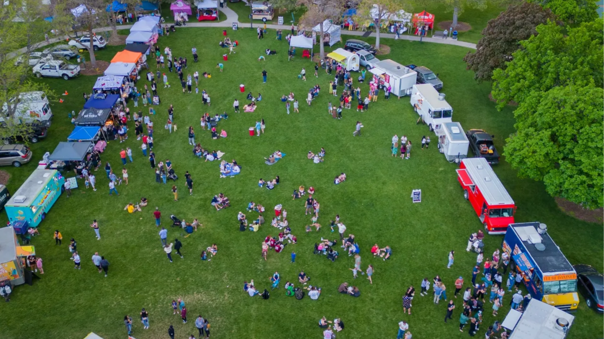 Orem Farmers Market Drone Photo