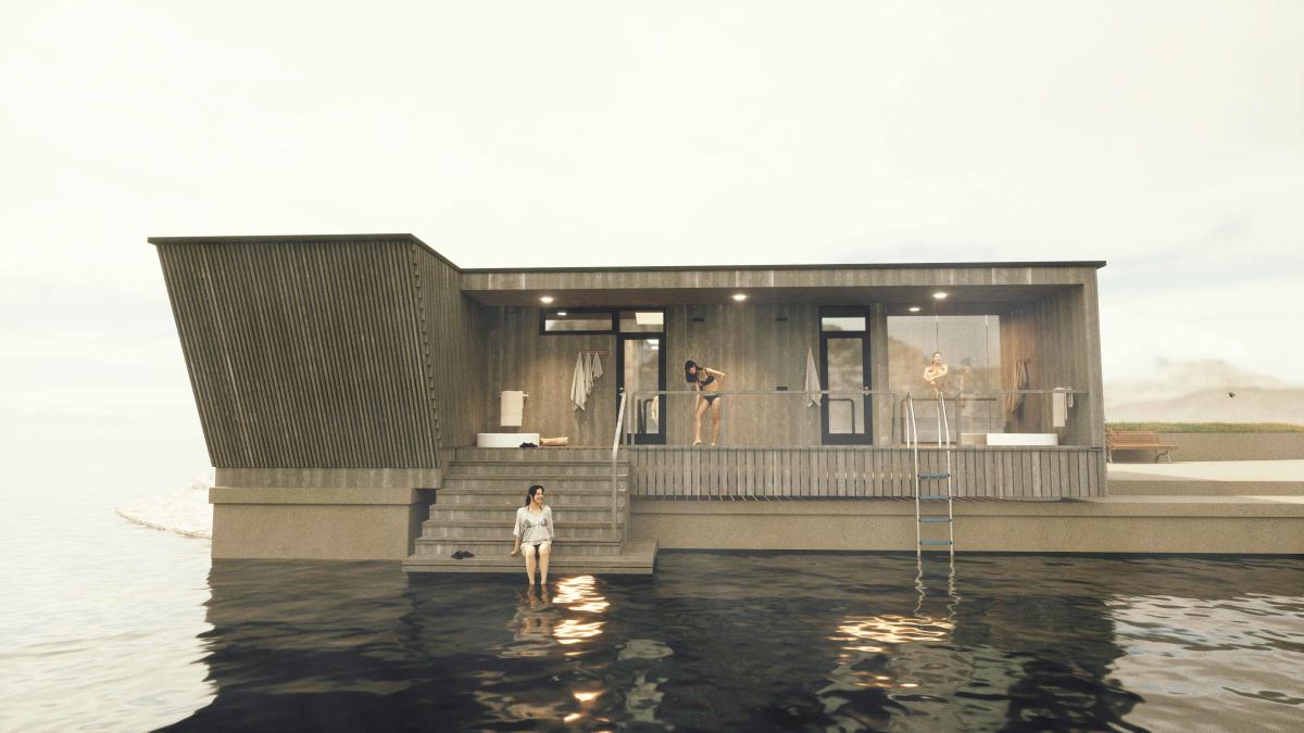 I badstua på Bystranda i Kristiansand får du velvære med havutsikt