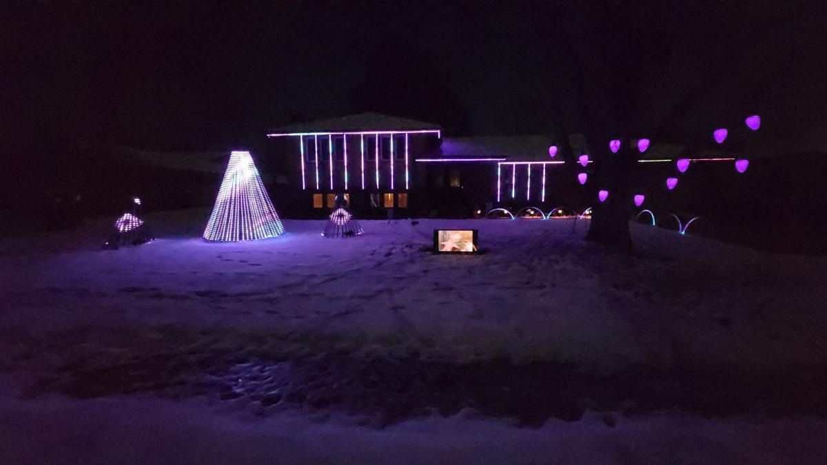 Christmas lights illuminate a home on Taft Street in Wichita.