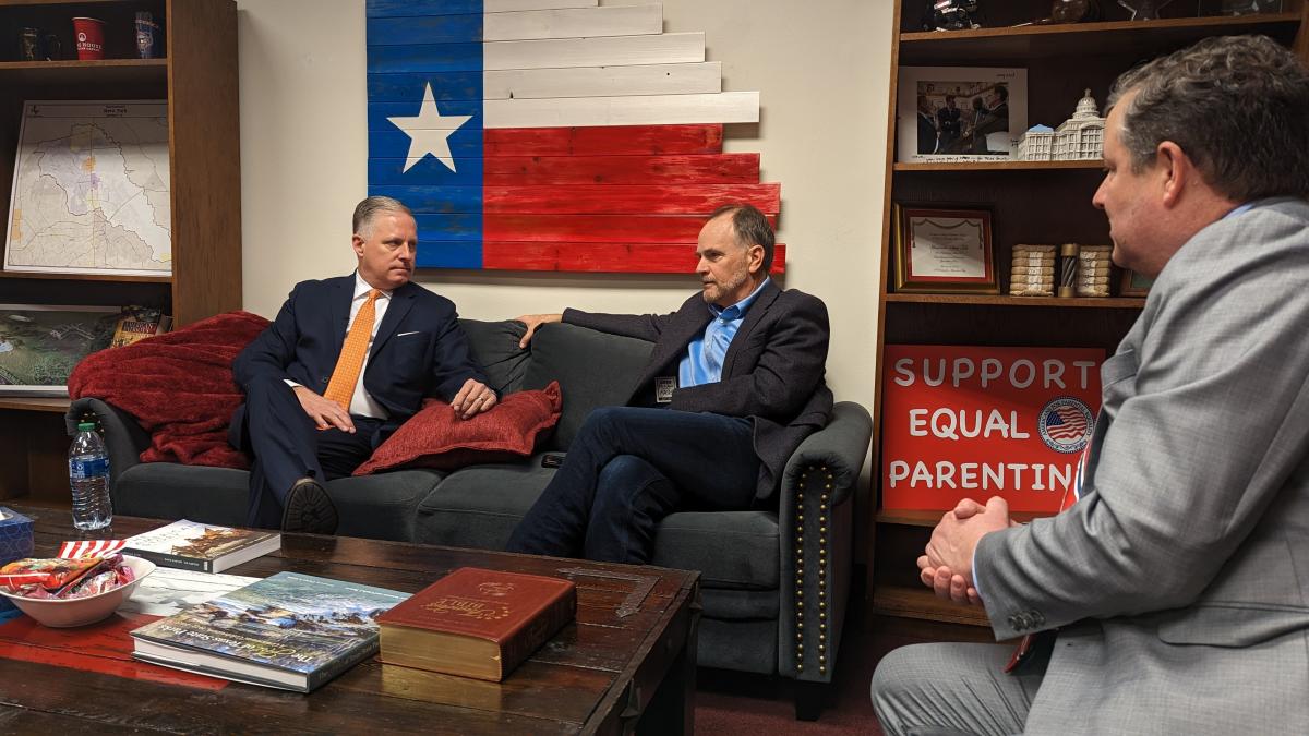 Chairman Brad Bailey and Nick Wolda Meeting with Representative Toth