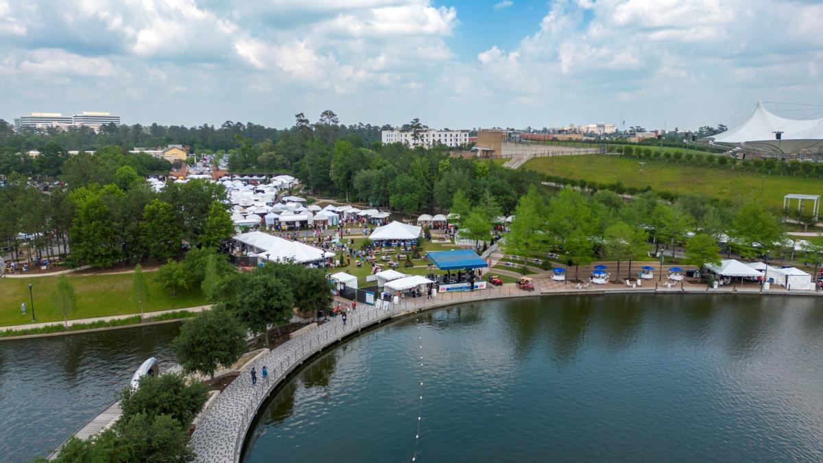 The Woodlands Waterway Arts Festival Aerial View
