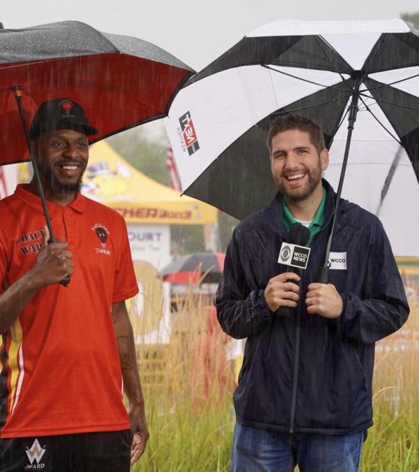 WCCO in the rain Gus Macker