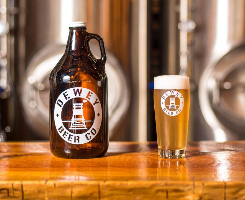 Dewey Beer Co Bottle and beer in glass
